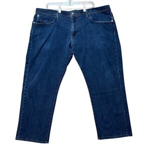 Agave Denim Pragmatist Jeans Mens 44x27 Dark Wash Straight Leg 5 Pocket USA MADE